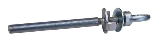 Preview: Seitenansicht Abstandshalter mit Ringmutter und Unterlegescheibe – Zubehör für Thermowände & Doppelwände