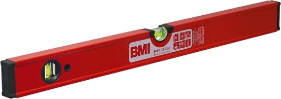 BMI Superstar Wasserwaage mit 4-Kammerprofil und Libellen – ideal für Pflaster- und Tiefbau