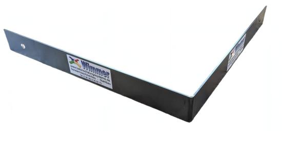 Preview: Eckwinkel aus schwarzem Stahl zur Positionierung von Doppelwänden und Thermowänden bei der Montage