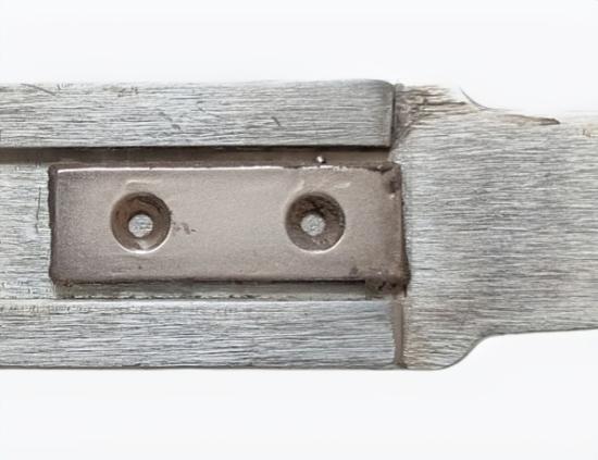 Preview: Detailansicht eines montierten Ersatzmagneten in der Schwabi-Vorrichtung