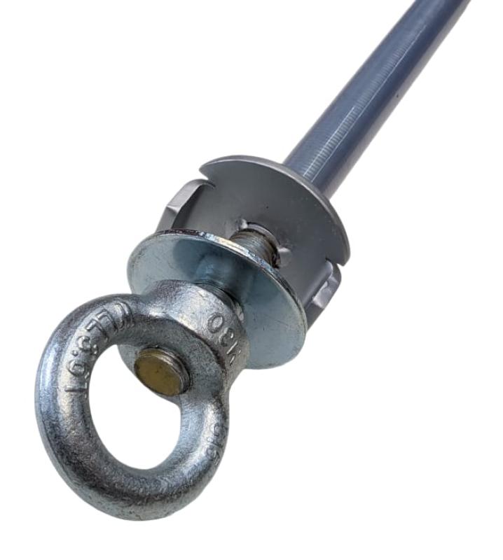 Abstandshalter mit montierter Ringmutter und Unterlegescheibe für Transportgestell Doppelwand