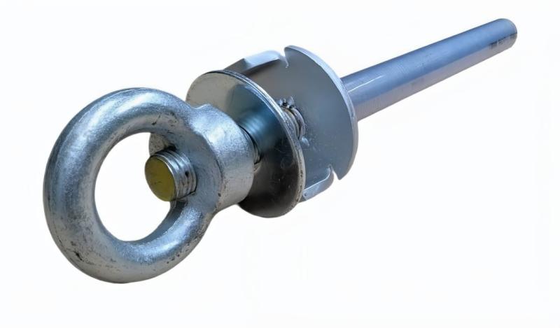 Abstandshalter mit montierter Ringmutter und Unterlegescheibe für Transportgestell Thrmowand