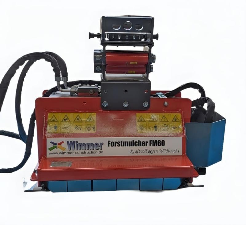 Wimmer FM60 Forstmulcher – kompaktes Gerät zum Entfernen von Wildwuchs und Gestrüpp im Forstbereich.