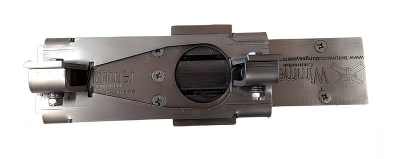 Schwabi-Haltemagnet zur Verrutschsicherung – Draufsicht auf das Magnetmodul mit Verriegelungsmechanik